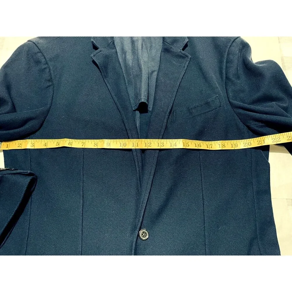 Polo Ralph Lauren Deconstructed knit blazer stretch casual  blue sports men's L